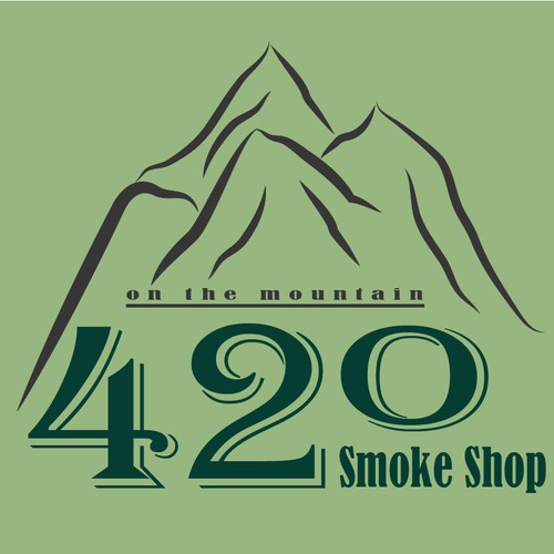 Create logo as the 42° is to look like 420 and then some mountains
and put "on the mountain" under smoke shop
 Design von Meh Man!