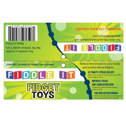 Design a poly-bag sticker label for Stress Relief Toy women/kids Design by Shisiouk