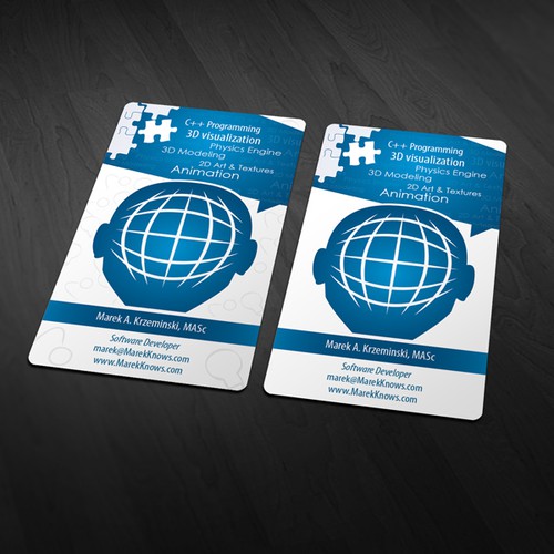 Create a business card for www.marek-knows.com Design von NerdVana