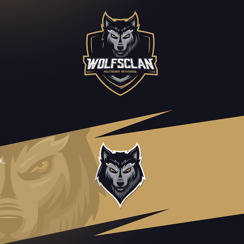 Wolf Mascot Logo for "Wolfsclan" // Sportslogo Style Design by Frankyyy99