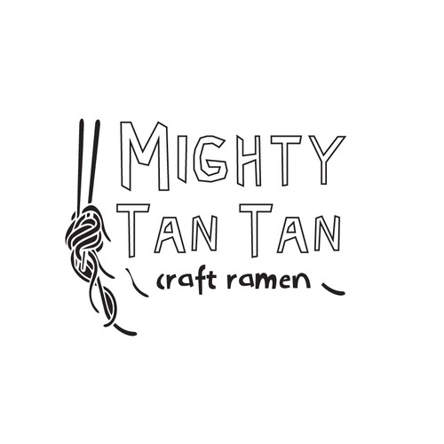 Japanese Tan Tan Ramen Shop Logo Design by Brainroot