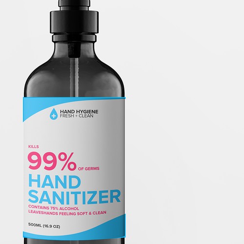 Hand Sanitizer Product Label / Logo Design Design by parvais design