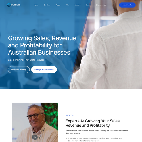 Create an engaging website for a world leading sales consulting company Design réalisé par Degie Tatanusa