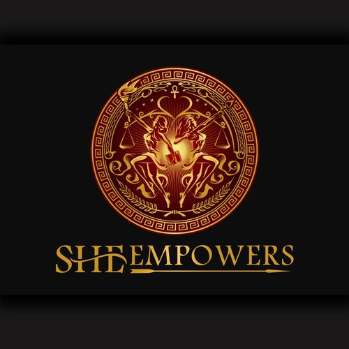 SHEempowers - luxurious design of a woman preferrably in some kind of a circle to appeal to women professionals Design by brint'X