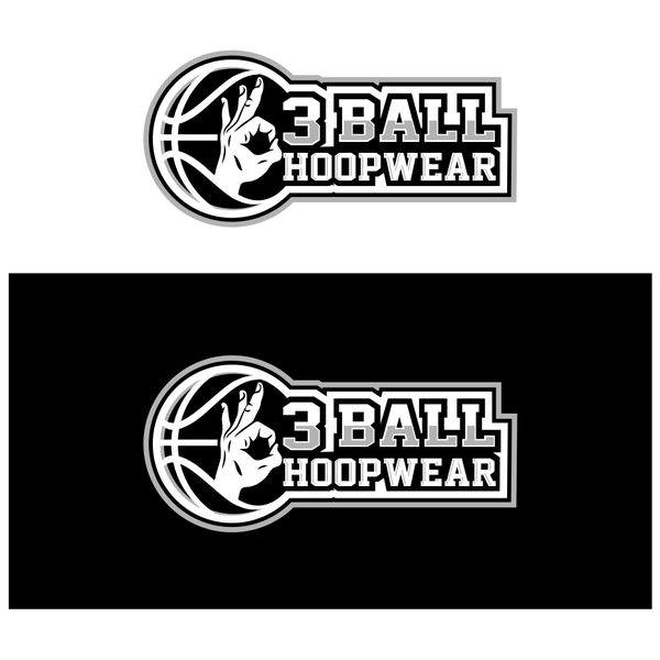 Design a basketball logo for three-point shooters with 3ball