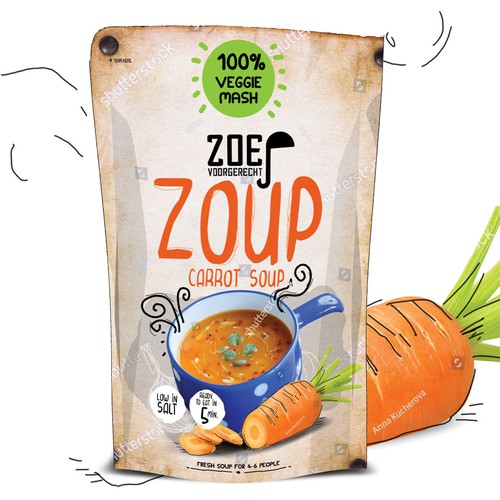 Modern / trendy soup packaging! Design by Teee-nuh