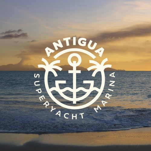 Logo for Antigua Superyacht Marina Design by Glerm Rubini