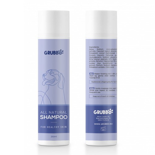 Design label for dog shampoo Diseño de intanamir