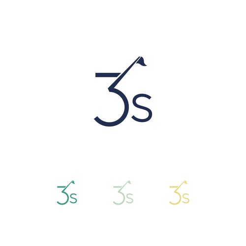 A logo for a fun, beautiful and affordable par-3 golf course. Design by Lyna✎