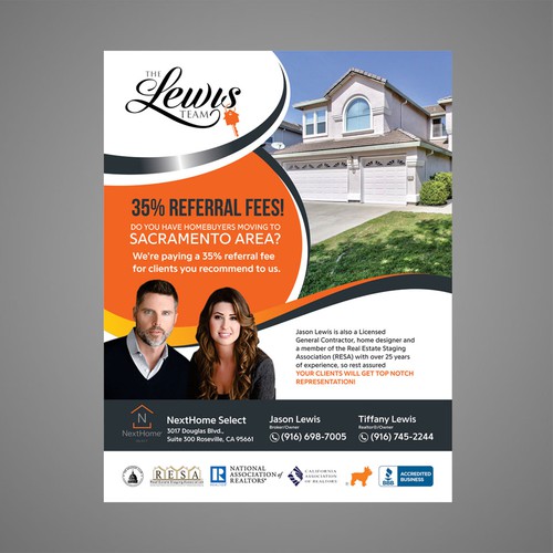 Create a captivating flyer for Real Estate Team Design by Dzhafir