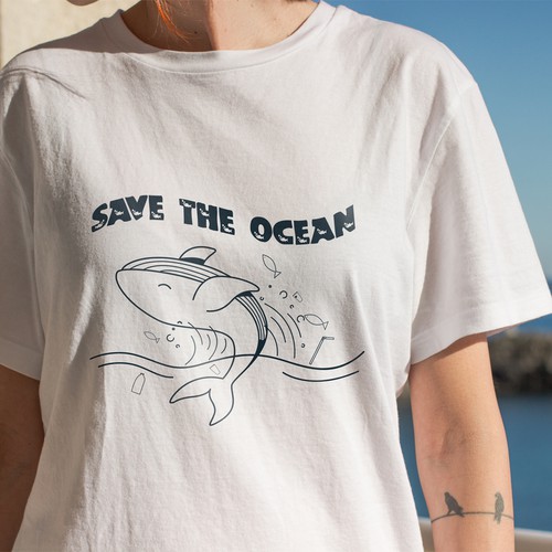 SAVE THE OCEAN OR SAVE THE OCEANS Design réalisé par Drewmahadi