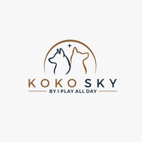 "Design a clean, premium logo for KOKO SKY, a dog lifestyle brand." winning Logo design