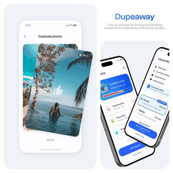 Design a minimal app that makes deleting photos feel satisfying