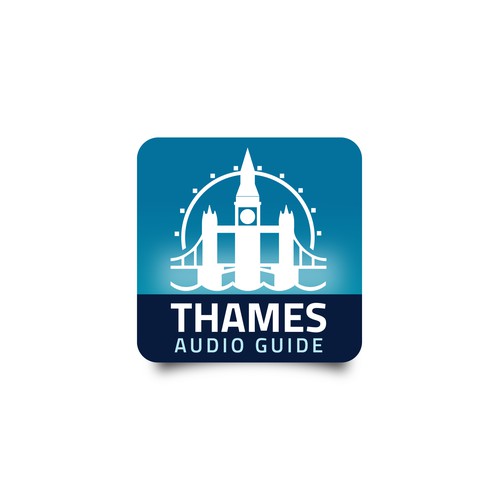 New logo for tourist audio guide of the Thames in London Design by RafaelErichsen™