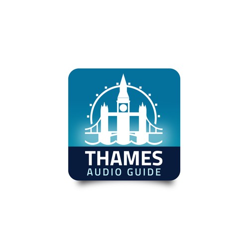 New logo for tourist audio guide of the Thames in London Design by RafaelErichsen