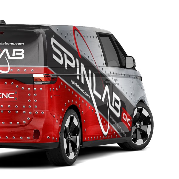 Design by Nadun Prabodana titled "Spinlab CNC Van Wrap"
