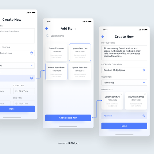 Clean and modern business app design Design by RFNco