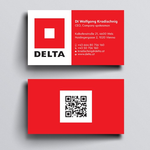 Diseño de DELTA Business Card Relaunch de Design sp