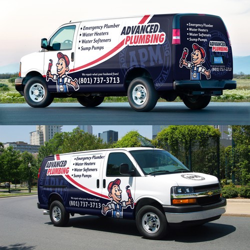 Looking for an eye catching Plumber van wrap Design by Nadun Prabodana