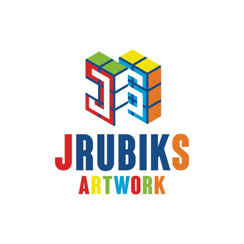 Puzzle together a Rubiks Cube Art business design! Design by naya89