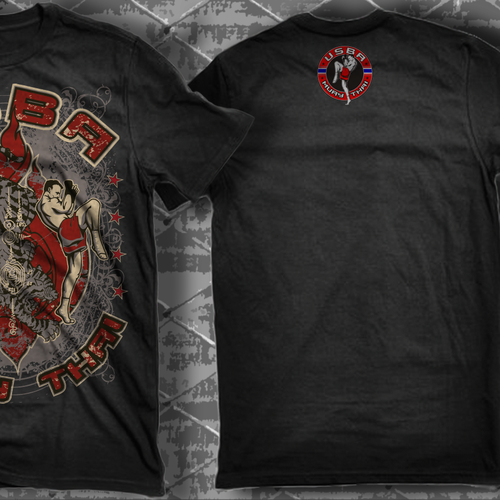 Design a MMA/Muay Thai Kickboxing t-shirt.. Design by dibu