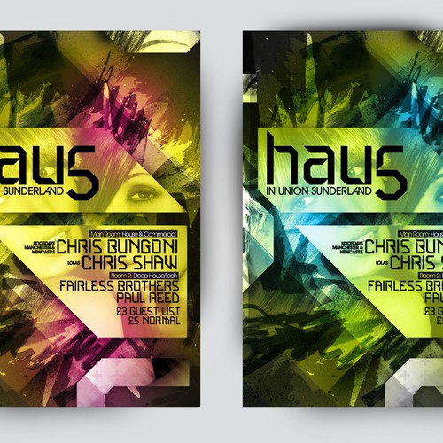 ♫ Exciting House Music Flyer & Poster ♫ Design by NowThenPaul