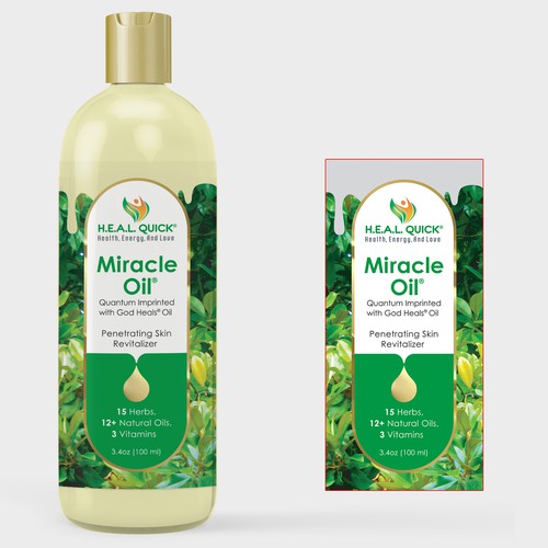 Label for Miracle Oil Design by emmafoo