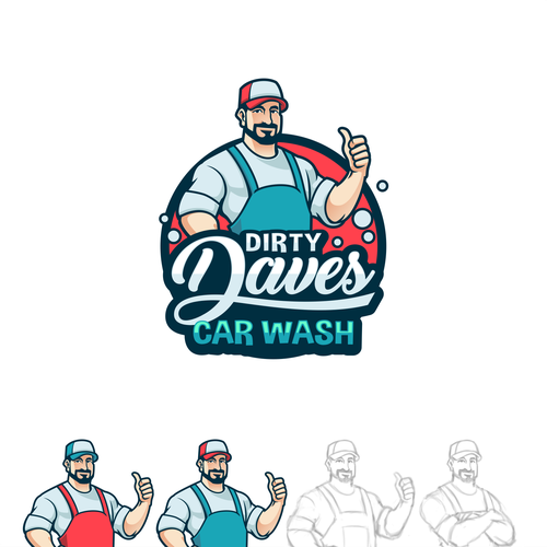 Car Wash Mascot with Logo Design von Ammar elkapasa