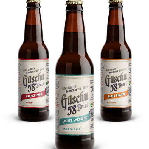 Label for handcrafted Beers Diseño de Wooden Horse