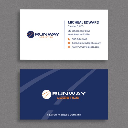 Runway Logistics Business Card Design by moshiur008