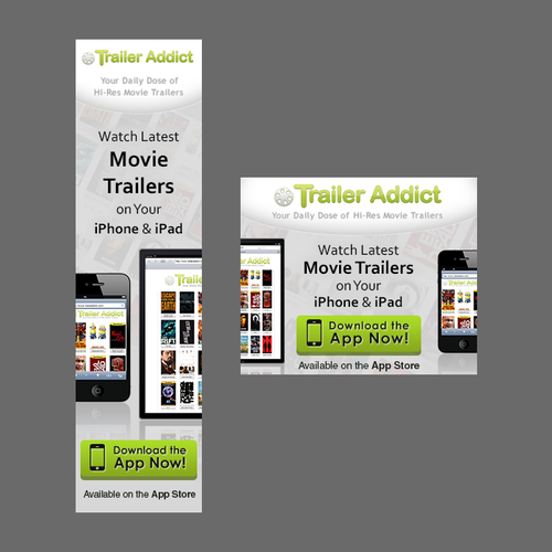 Help TrailerAddict.Com with a new banner ad Design by gldesigns