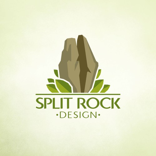 LOGO Split Rock Design (Landscape design builder logo) Logo design