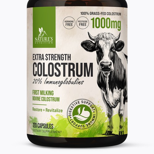 Powerful, Colostrum Design Needed for Nature's Nutrition Design by FreshApple@Michelle