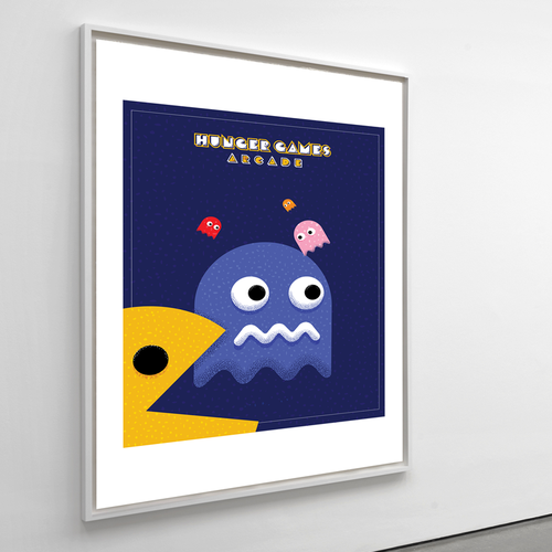 Design cover art for PACMAN arcade exhibit Design by Jan Po