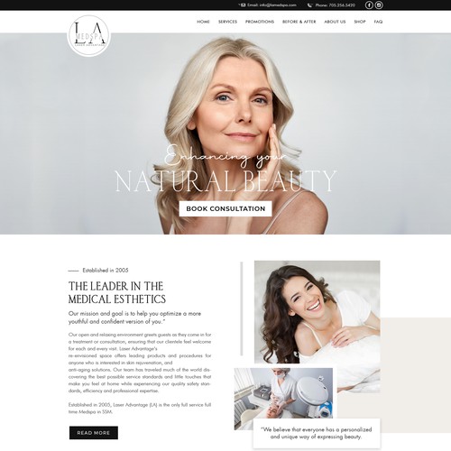 Website design for elegant medical spa Réalisé par OMGuys™