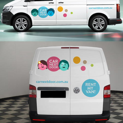 Re-imagine our van signage for our fleet of rental vans. Design by theANUNGs