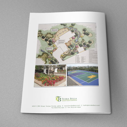 Create an upscale brochure for Terra Bella Landscape Architecture Design by Bovan
