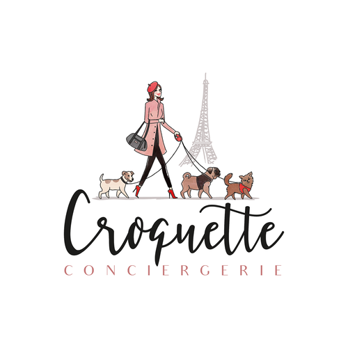 Créer un logo chic et cool pour une conciergerie parisienne de services pour animaux Design by Ameline Studio