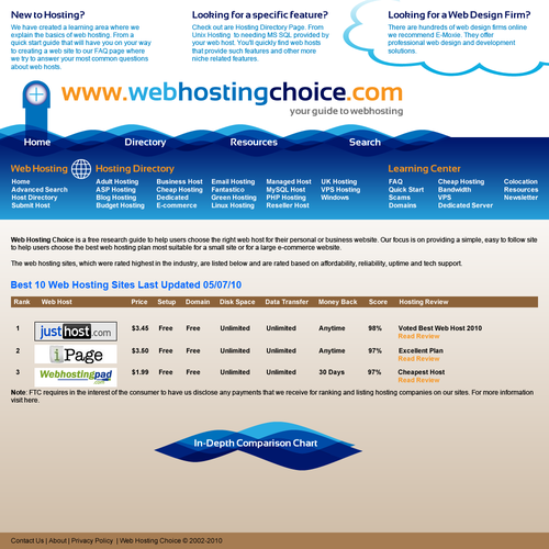 Redesign WebHostingChoice.com Design by mandrej