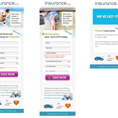 New app design wanted for insurance.co.za Design by UIX Master