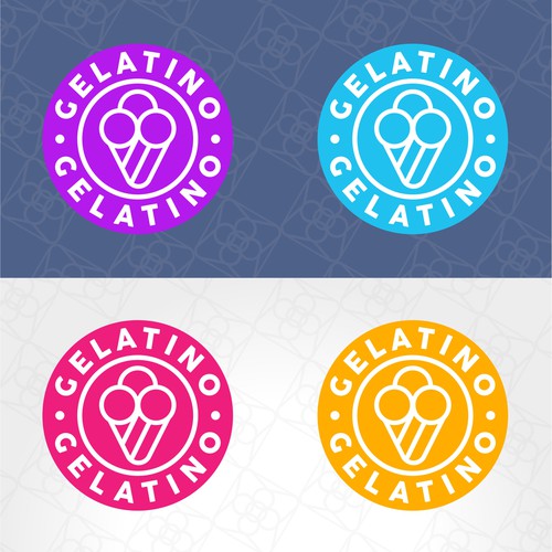 We need a creative interesting logo for gelato shop "Gelatino" Design réalisé par rocketstudio