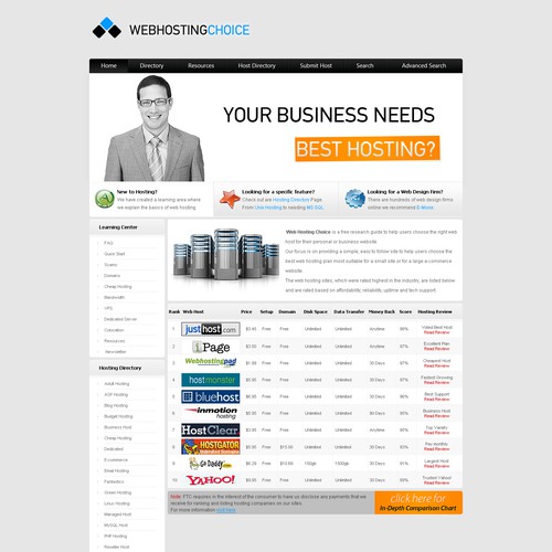 Redesign WebHostingChoice.com Design by 3dking