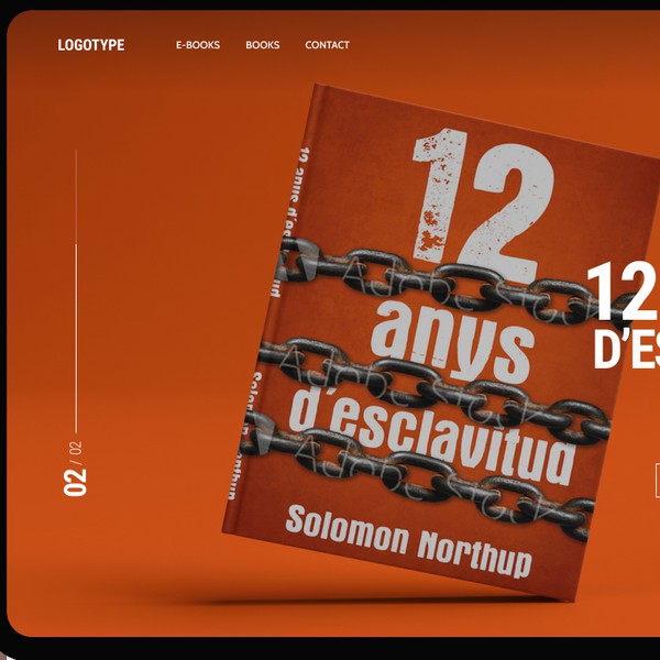 landing page design concept for a small book publishing company