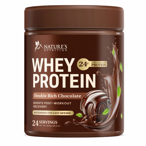 Diseño de Tasty Whey Protein Chocolate Design Needed for Nature's Nutrition de Davi Giolo ★