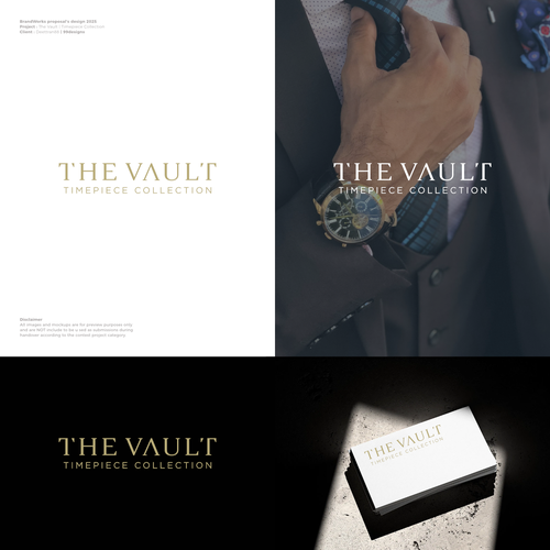The Vault | Timepiece Collection Logo Contest Design by BrandWorks™