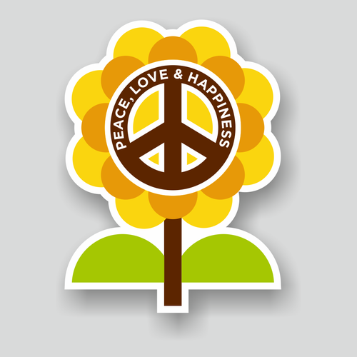 Design A Sticker That Embraces The Season and Promotes Peace Diseño de CREATIVE NINJA ✅