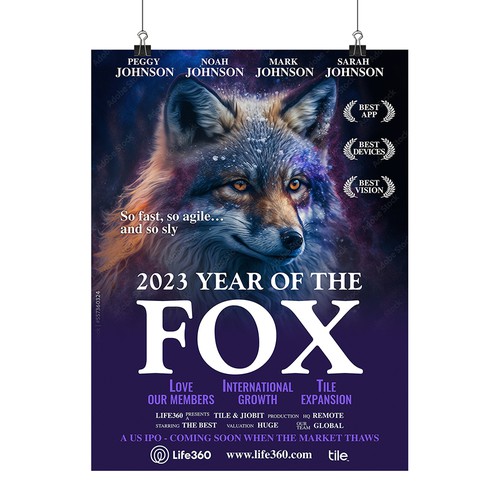 Design di Life360 2023 Year of the Fox Poster di Xnine