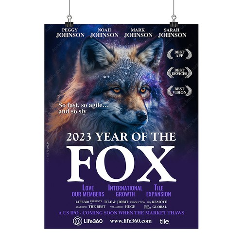 Life360 2023 Year of the Fox Poster Design by Xnine