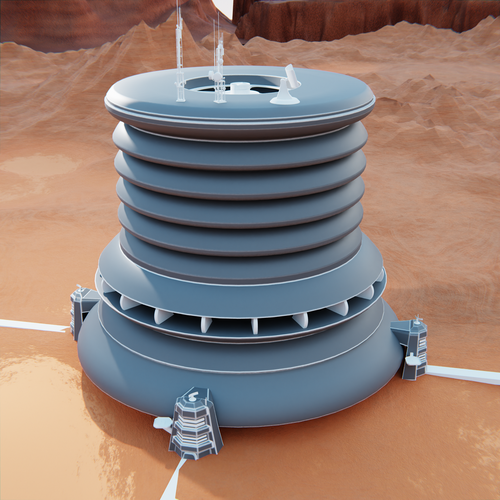 3-D rendering of an arcology Design by AKrender