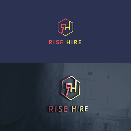 Create a polished yet creative logo for RiseHire Design by Sudip360